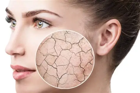 أسباب الجفاف والإرهاق قد تشمل التعرض المفرط للشمس والرياح، قلة شرب الماء، استخدام منظفات قوية، أو نقص فيتامينات مهمة مثل E وB5.