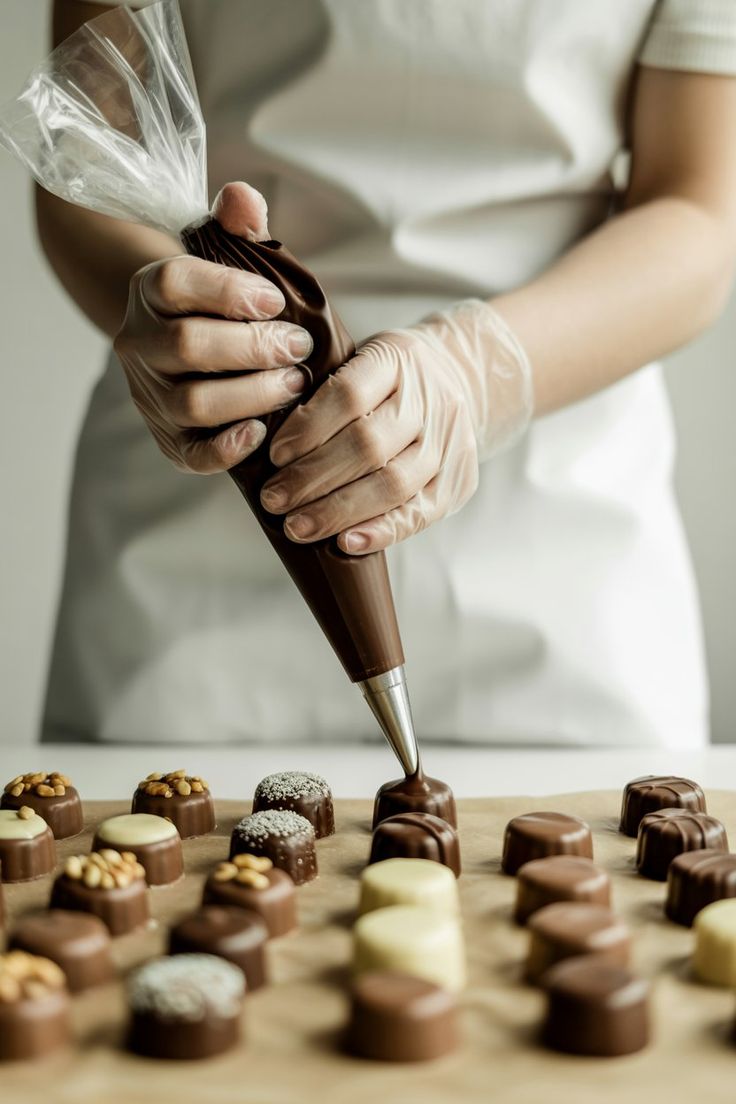 اختيار القفازات المناسبة أثناء تصنيع الشوكولاتة خطوة أساسية للحفاظ على النظافة وجودة المنتج. تعتبر قفازات النيتريل الأفضل لأنها آمنة غذائيًا، مقاومة للدهون، ولا تؤثر على طعم الشوكولاتة، بينما يمكن استخدام الفينيل أو اللاتكس في بعض الحالات الأقل احترافية.