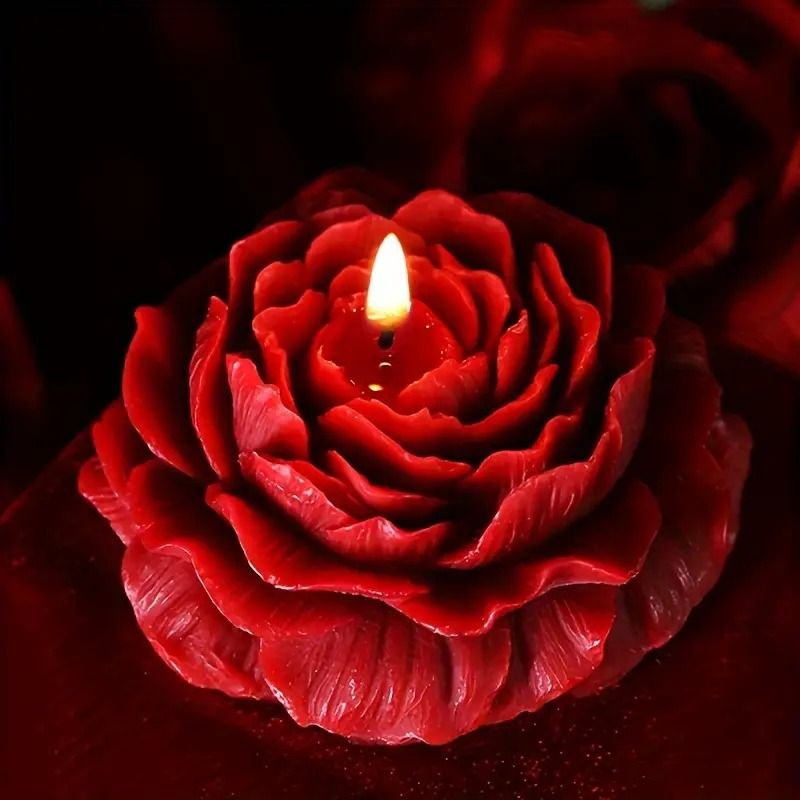 وردة جورية مصنوعة في قالب سيليكون مع أطراف دقيقة قابلة للتكسر أثناء الفك.